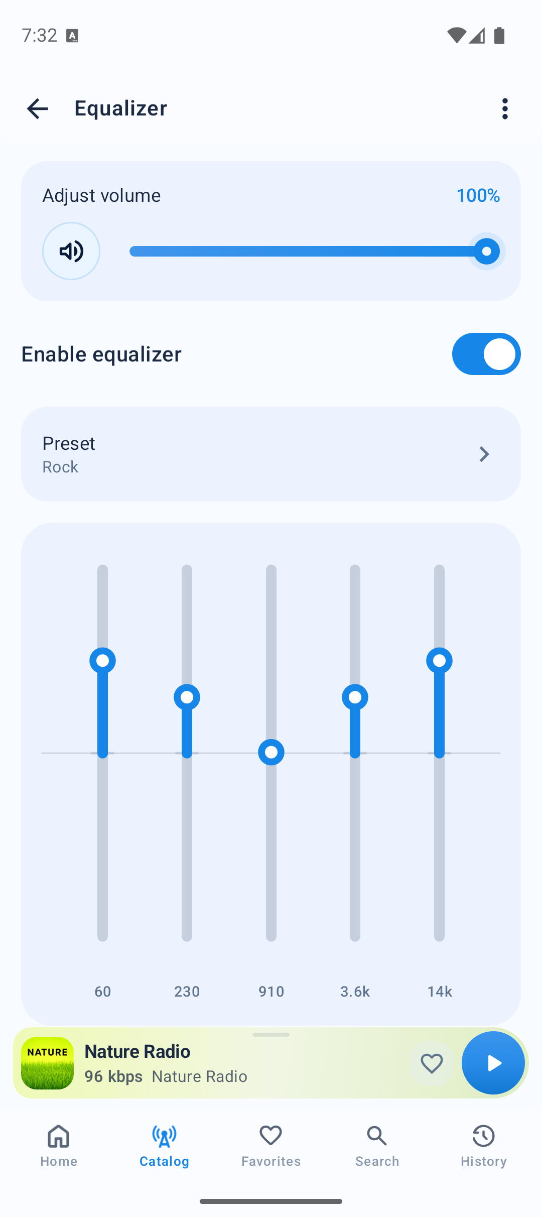 PCRADIO Android equalizer