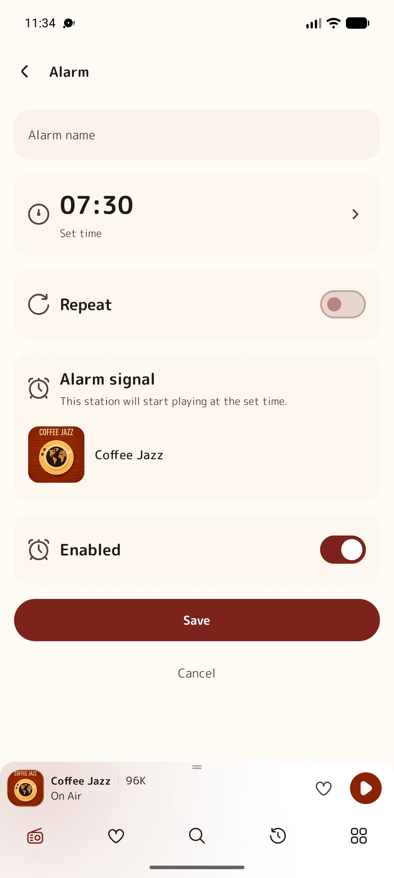 Jazz Radio Blues and Soul radio alarm